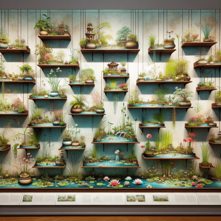 How to Display Water Gardens on Shelves