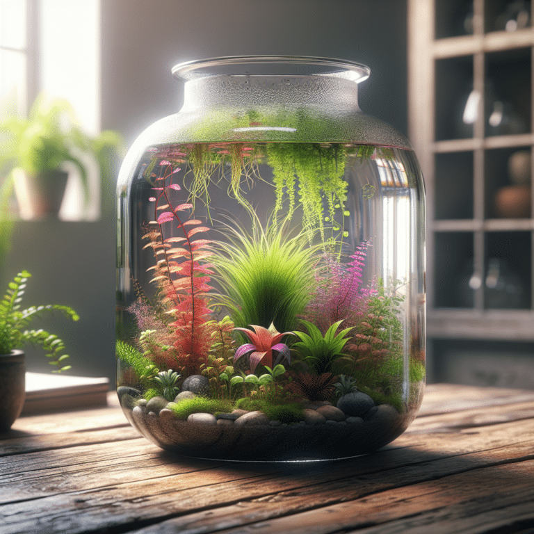 DIY Indoor Water Garden in a Glass Jar