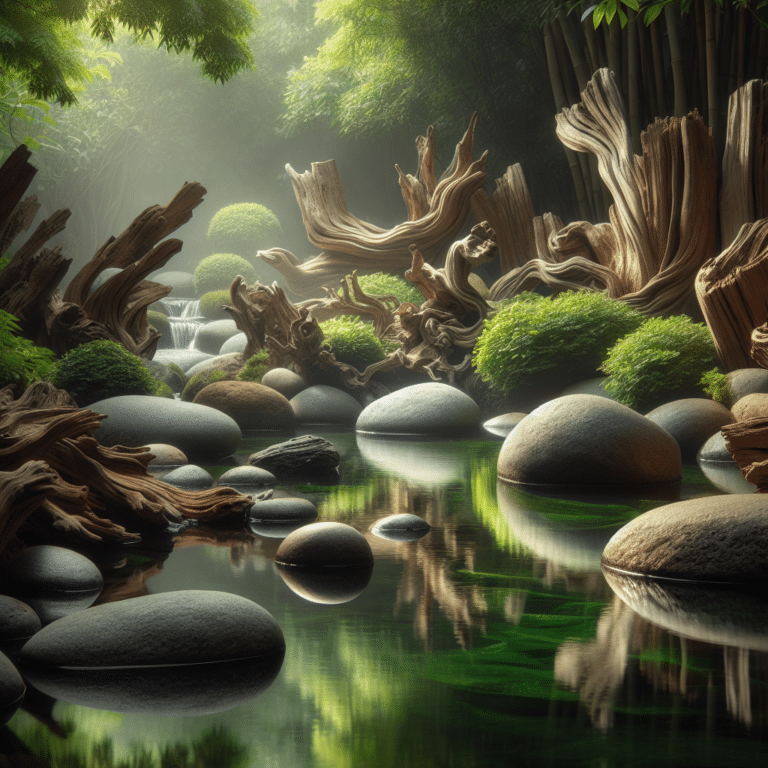 Using Stones and Driftwood in Water Gardens
