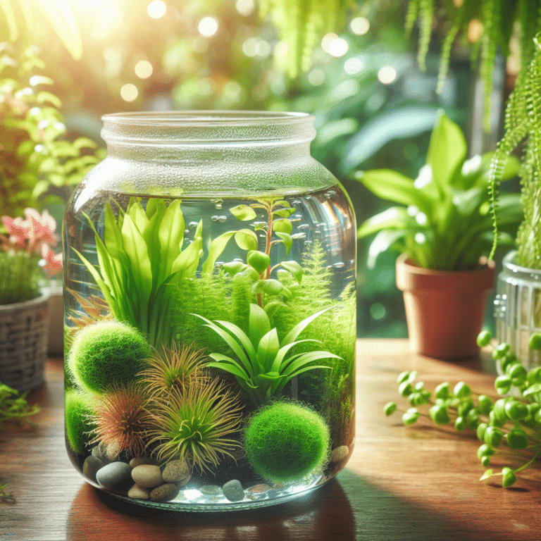 DIY Indoor Water Garden in a Glass Jar