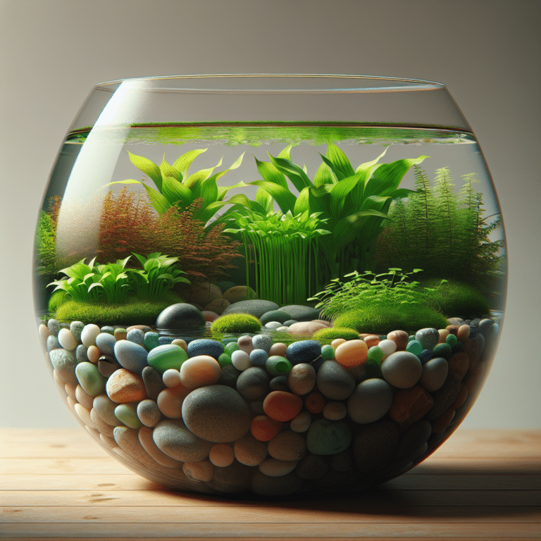 DIY Glass Bowl Water Garden With Pebbles