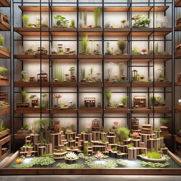 How to Display Water Gardens on Shelves