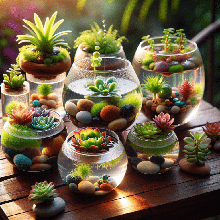 How to Display Mini Water Gardens in Groups