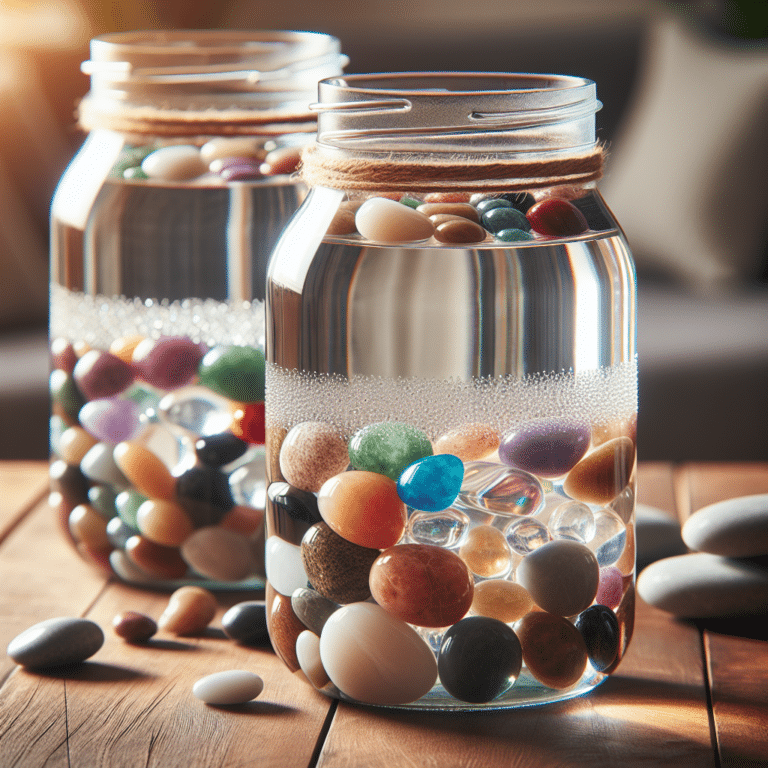 DIY Water Jars With Decorative Stones